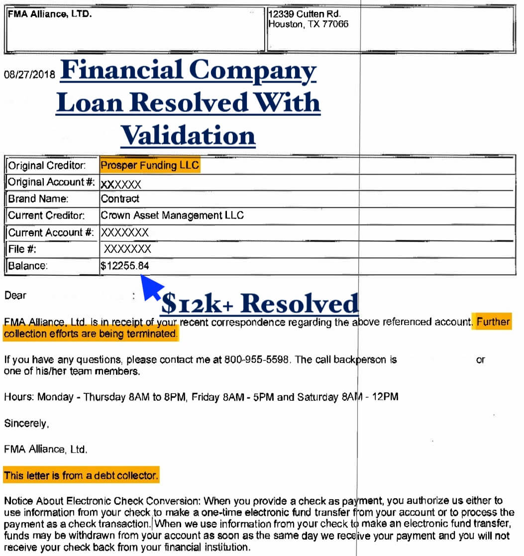 Sample Debt Validation Letter To Original Creditor from goldenfs.org